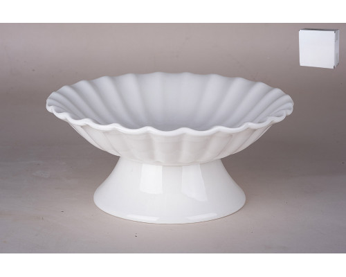 Блюдо на ножке 21.5х21.5х10см Коралл  9021  фарфор