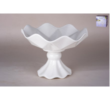 Блюдо на ножке 23х23х17.5см Коралл  9009  фарфор