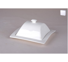 Блюдо с крышкой (крышка 12х12х5.5/блюдо 16.5х16.5см) Коралл  9012  фарфор