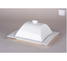 Блюдо с крышкой (крышка 18х18х9.5/блюдо 25х22.5см) Коралл  9013  фарфор