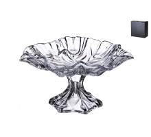 Блюдо сервировочное на ножке 22х11х11 см Коралл  8832  стекло