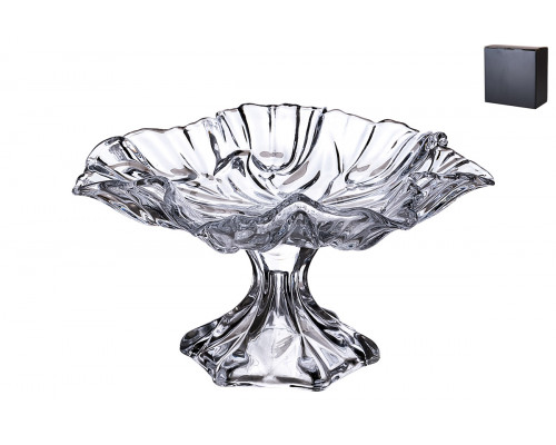 Блюдо сервировочное на ножке 22х11х11 см Коралл  8832  стекло