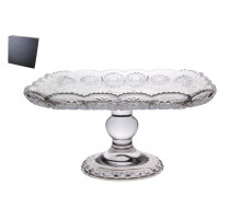 Блюдо сервировочное на ножке 26.5х13х14.5 см Коралл  8831  стекло