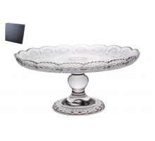 Блюдо сервировочное на ножке 30х13х14 см Коралл  8830  стекло