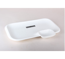 Блюдо сервировочное с соусницей 35.5х24см Коралл Issi 8842  фарфор