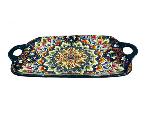 Блюдо сервировочное Коралл Азулежу 9055 32х16см фарфор