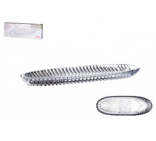 Блюдо сервировочное Коралл  9068 10х30см стекло