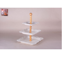 Ваза 3-х ярусная Коралл 15х20х25см ZD14613  фарфор