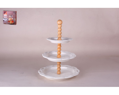 Ваза 3-х ярусная Коралл 15х20х25см ZD14615  фарфор