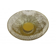 Ваза для фруктов 24.5х11х10.5 см золотая Коралл  8913  без