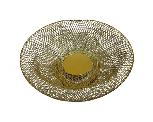 Ваза для фруктов 24.5х11х10.5 см золотая Коралл  8913  без