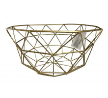 Ваза для фруктов 27х14.5х13.5 см золотая Коралл  8911  без