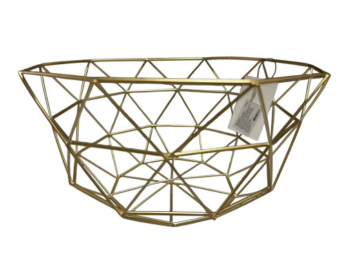 Ваза для фруктов 27х14.5х13.5 см золотая Коралл  8911  без