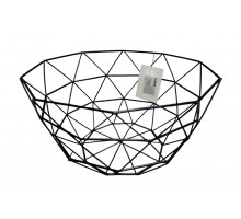 Ваза для фруктов 27х14.5х13.5 см черная Коралл  8910  без