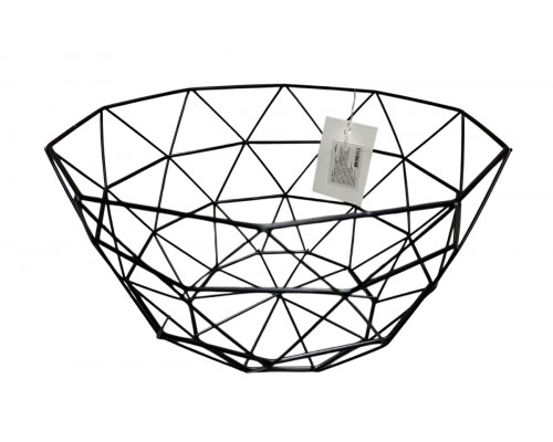 Ваза для фруктов 27х14.5х13.5 см черная Коралл  8910  без