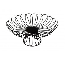 Ваза для фруктов 32.5х15х14 см черная Коралл  8916  без