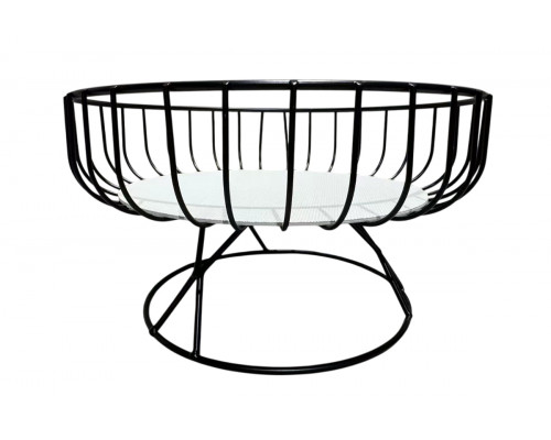 Ваза для фруктов на ножке 23х33х17.5 см  черная Коралл  8915  без