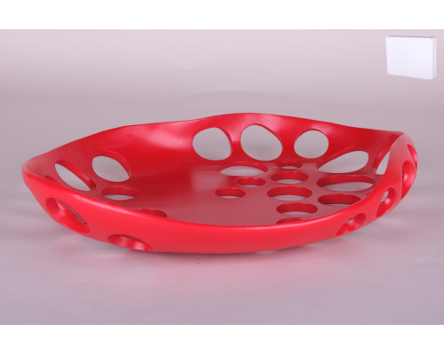 Ваза интерьерная 32х25.5х6см red Коралл  7051  пластик