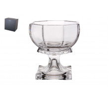 Ваза сервировочная на ножке 13х9х13.5 см Коралл  8827  стекло