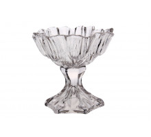 Ваза сервировочная на ножке 14х11х13.5 см Коралл  8834  стекло