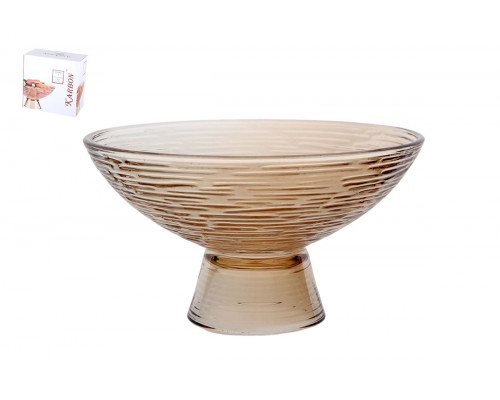 Ваза сервировочная на ножке 15х8см/400мл Коралл  8740  стекло