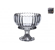 Ваза сервировочная на ножке 18х18 см Коралл  8928  стекло