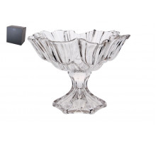 Ваза сервировочная на ножке 19х11х14.5 см Коралл  8833  стекло