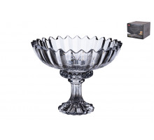 Ваза сервировочная на ножке 20х15 см Коралл  8931  стекло