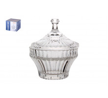 Ваза сервировочная с крышкой 10.5х12см Коралл  8817  стекло