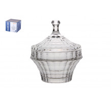 Ваза сервировочная с крышкой 10.5х12см Коралл  8818  стекло