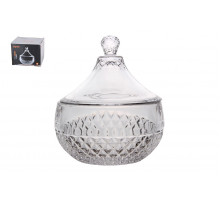 Ваза сервировочная с крышкой 10.5х13см Коралл  8814  стекло