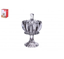 Ваза сервировочная с крышкой 10.5х17см Коралл  9105  стекло