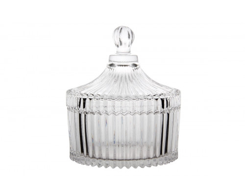 Ваза сервировочная с крышкой 10х11.5см Коралл  8808  стекло