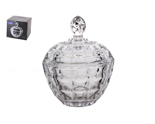 Ваза сервировочная с крышкой 11.5х14см Коралл  8815  стекло