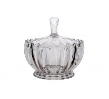 Ваза сервировочная с крышкой 16х17 см Коралл  8881  стекло