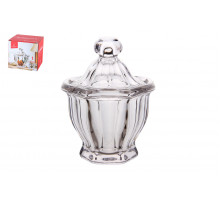 Ваза сервировочная с крышкой 9х11см Коралл  8804  стекло