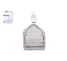 Ваза сервировочная с крышкой 9х15.5см Коралл  8807  стекло