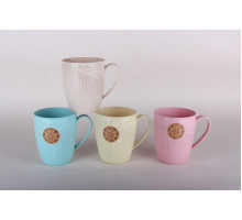 Кружка 460мл Коралл микс 4 цвета 8137  без