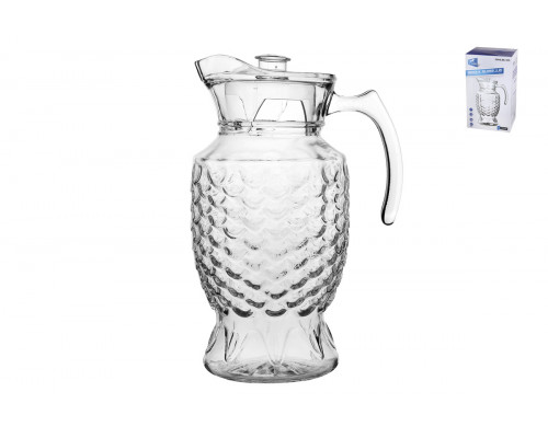 Кувшин с крышкой Коралл  5277 1.8 л стекло