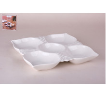 Менажница 5 секционная 30см Коралл  ZD15307  фарфор