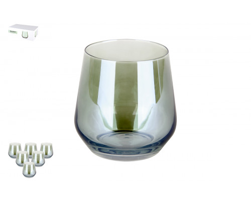 Набор бокалов 1/6 420мл Green п/у Коралл  6983  стекло