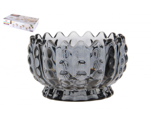 Набор ваз сервировочных 1/6 150мл Коралл black 8732  стекло