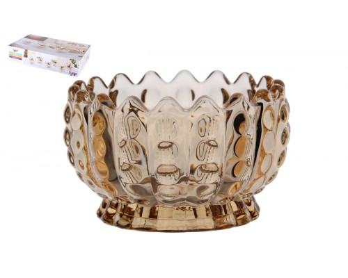 Набор ваз сервировочных 1/6 150мл Коралл gold 8735  стекло