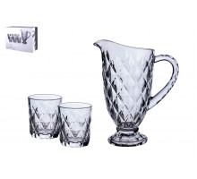 Набор для питья 1/7 кувшин 1000мл/стакан 320мл Коралл  8554  стекло