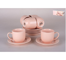 Набор кофейный 6/12 120мл Коралл  SYP-66-07  фарфор