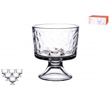 Набор креманок 1/6 300мл Коралл  8723  стекло