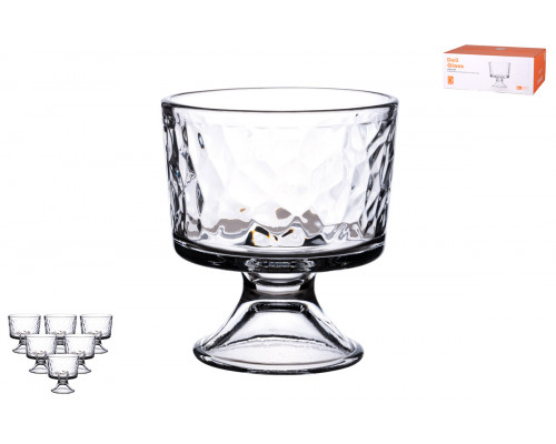 Набор креманок 1/6 300мл Коралл  8723  стекло