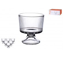 Набор креманок 1/6 300мл Коралл  8724  стекло