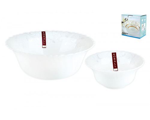 Набор салатников 1/7 Коралл арабеска W-7A5-130313  стекло