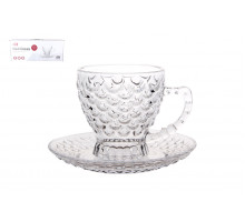 Набор чайный 1/6 210 мл Коралл  8805  стекло